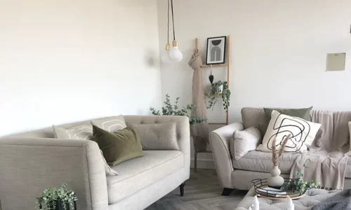 Feng Shui living room in neutral colours