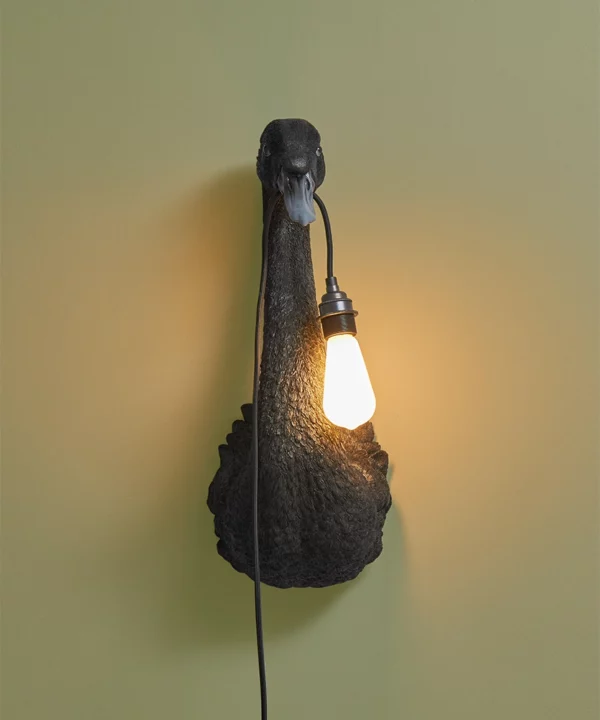 black swan wall light