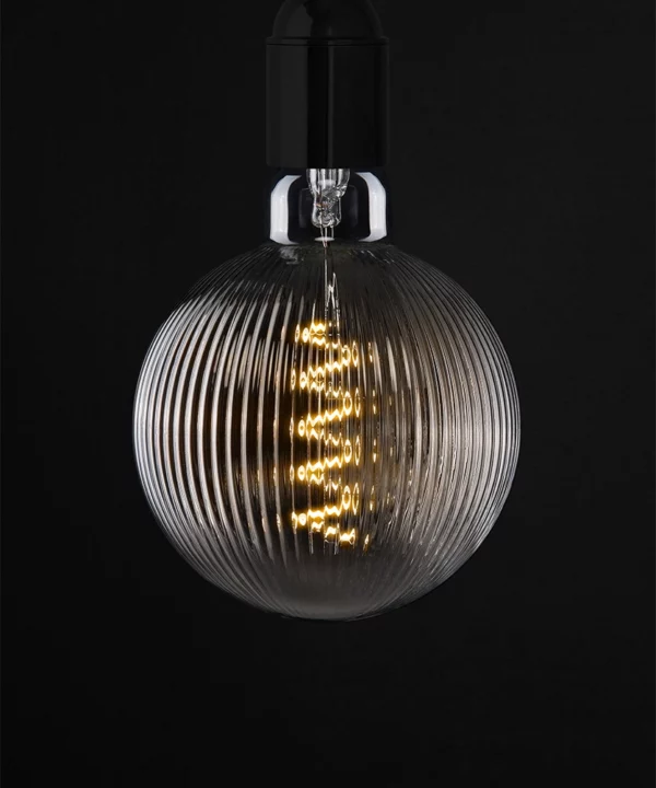ribbed vintage filament light bulb