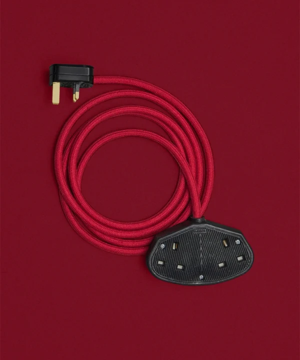 Sweet Cherry Fabric Extension Lead – Design-Led Power Cable