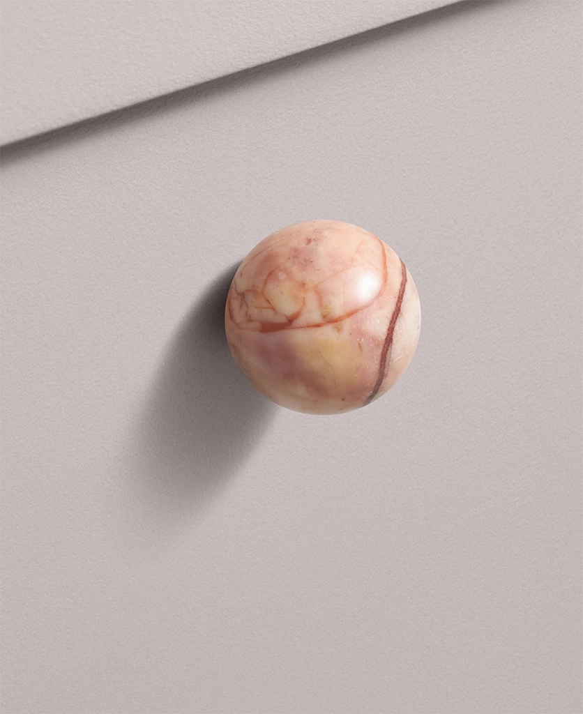Pink marble knob