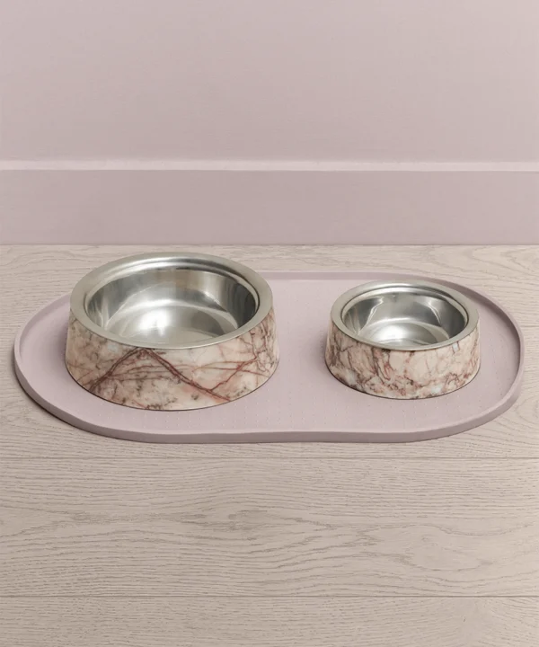 premium marble dog bowl