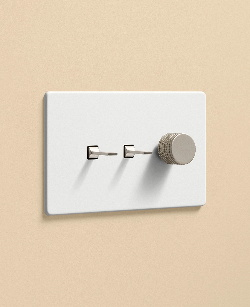White Combo Switch 2 Toggle 1 Dimmer) | Dowsing & Reynolds